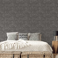 Galerie Wallcoverings Product Code G78316 - Bazaar Wallpaper Collection - Charcoal Colours - Moroccan Paisley Design
