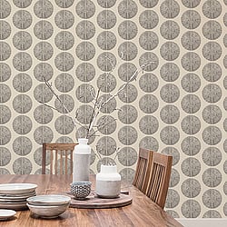 Galerie Wallcoverings Product Code G78329 - Bazaar Wallpaper Collection - Beige Charcoal Colours - Soleil Design