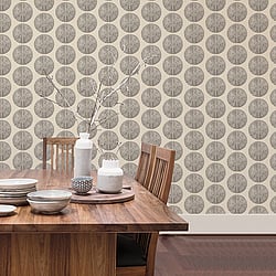 Galerie Wallcoverings Product Code G78329 - Bazaar Wallpaper Collection - Beige Charcoal Colours - Soleil Design