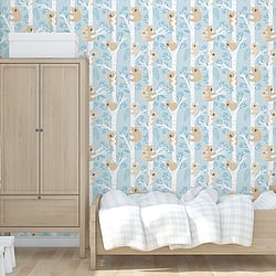 Galerie Wallcoverings Product Code G78386 - Tiny Tots 2 Wallpaper Collection - Light Blues Glitter Colours - Koalas Design