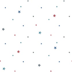 Galerie Wallcoverings Product Code G78413 - Tiny Tots 2 Wallpaper Collection - Navy Blue Red Colours - Stars Design