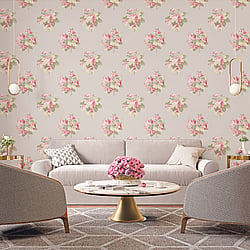Galerie Wallcoverings Product Code G78501 - Secret Garden Wallpaper Collection -  Classic Bouquet Design