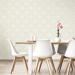 Galerie Wallcoverings Product Code GX37604 - Geometrix Wallpaper Collection - Cream Pearl Silver Colours - Geo Rectangular Design