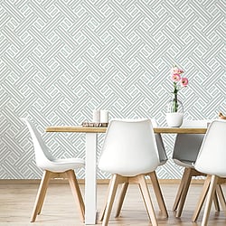 Galerie Wallcoverings Product Code GX37605 - Geometrix Wallpaper Collection - Mint Silver Colours - Geo Rectangular Design