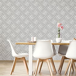 Galerie Wallcoverings Product Code GX37608 - Geometrix Wallpaper Collection - Silver Grey Colours - Geo Rectangular Design