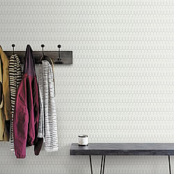 Galerie Wallcoverings Product Code GX37616 - Geometrix Wallpaper Collection - Light Greys Colours - Zig Zag Design