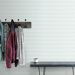 Galerie Wallcoverings Product Code GX37617 - Geometrix Wallpaper Collection - Mint Green Grey Colours - Zig Zag Design