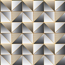 Galerie Wallcoverings Product Code GX37628 - Geometrix Wallpaper Collection - Gold Black Colours - Cubist Design