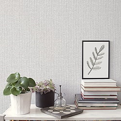 Galerie Wallcoverings Product Code GX37644 - Geometrix Wallpaper Collection - Silver Colours - Mini Leaf Texture Design