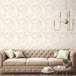 Galerie Wallcoverings Product Code GX37653 - Geometrix Wallpaper Collection - Beige Colours - Silk Screen Geometric Design