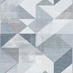 Galerie Wallcoverings Product Code GX37654 - Geometrix Wallpaper Collection - Navy Grey Colours - Silk Screen Geometric Design