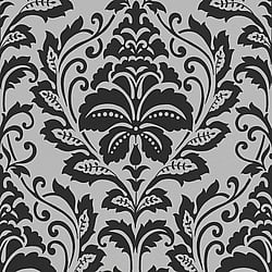 Galerie Wallcoverings Product Code HO20024 - Home Wallpaper Collection - Grey Black Colours - Damask Motif Design