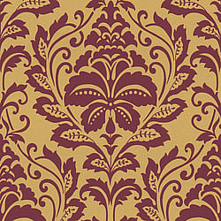 Galerie Wallcoverings Product Code HO20027 - Home Wallpaper Collection - Orange Red Colours - Damask Motif Design