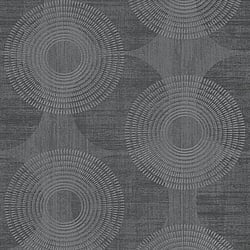 Galerie Wallcoverings Product Code HO20036 - Home Wallpaper Collection - Black Grey Colours - Circles Motif Design