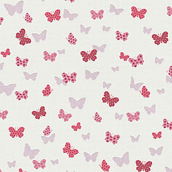 Galerie Wallcoverings Product Code HO20067 - Home Wallpaper Collection - Lilac Red White Pink Colours - Butterfly Motif Design