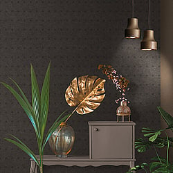 Galerie Wallcoverings Product Code HV41056 - Havana Wallpaper Collection - Metallic Black Colours - Havana Geometric Weave Design