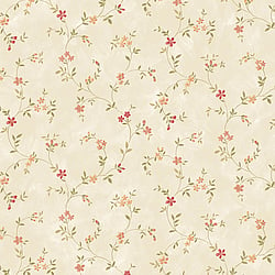 Galerie Wallcoverings Product Code KE29907 - Kitchen Style 3 Wallpaper Collection - Red Green Yellow Cream Colours - Dainty Floral Trail Design