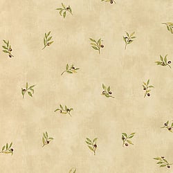 Galerie Wallcoverings Product Code KK26718 - Kitchen Style 3 Wallpaper Collection - Cream Green Maroon Colours - Olive Toss Design