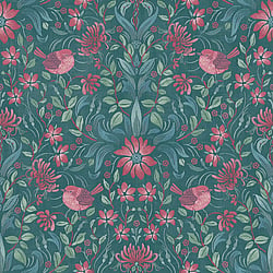 Galerie Wallcoverings Product Code MC61011 - Maison Charme Wallpaper Collection - Blue, Green, Pink Colours - Step into a world of quintessential French chicness with this mesmerizing print. Immerse yourself in its exquisite details, where blossoms, wispy leaves and graceful birds intertwine, evoking the essence of spring. This elegant print breathes life into every room it graces, infusing your space with warmth, charm, and a touch of timeless beauty. Let this gorgeous floral and bird motif transport you to a realm of captivating allure and enchantment. Design