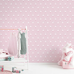 Galerie Wallcoverings Product Code ND21121 - Little Explorers Wallpaper Collection - Pink White Purple Colours - Pink Flamingo Design