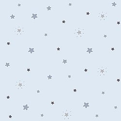 Galerie Wallcoverings Product Code ND21144 - Little Explorers Wallpaper Collection - Blue Silver Colours - Blue Shining Star Design