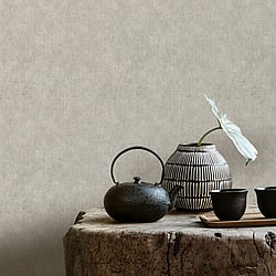 Galerie Wallcoverings Product Code NHW1005 - Enchanted Wallpaper Collection - Grey Colours - Ramie Grey Design