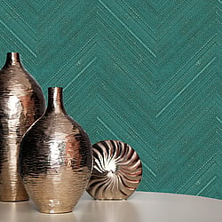 Galerie Wallcoverings Product Code NHW1020 - Enchanted Wallpaper Collection - Emerald Colours - Harringtone Emerald  Design