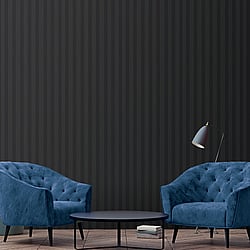 Galerie Wallcoverings Product Code NS24916 - Simply Silks 3 Wallpaper Collection - Black Colours - Matte Shiny Emboss Design