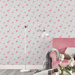 Galerie Wallcoverings Product Code PF38107 - Pretty Prints Wallpaper Collection - Pink, Grey, Beige Colours - Hortensia Trail Design