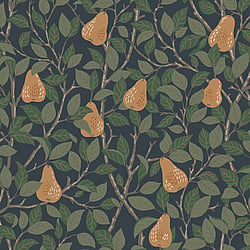 Galerie Wallcoverings Product Code S13104 - Sommarang Wallpaper Collection - Blue Colours - Leaves and Pears Design