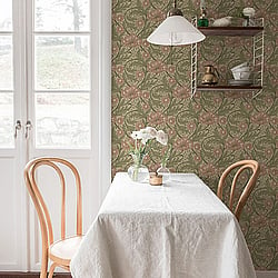 Galerie Wallcoverings Product Code S13115 - Sommarang Wallpaper Collection - Green Colours - Garden Floral Design