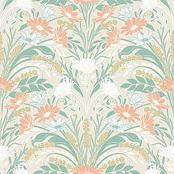 Galerie Wallcoverings Product Code S24119 - Sommarang 2 Wallpaper Collection - Yellw, white, green Colours - Daisies and lavender embraced by foliage Design