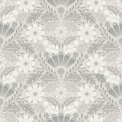 Galerie Wallcoverings Product Code S24125 - Sommarang 2 Wallpaper Collection - Greige Colours - An array of flowers and leaves Design