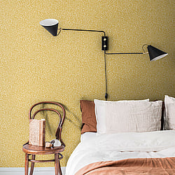 Galerie Wallcoverings Product Code S55003 - Sommarang 2 Wallpaper Collection - Ochre Colours - Mono Leaf Design