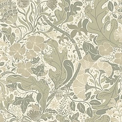 Galerie Wallcoverings Product Code S83105 - Sommarang 2 Wallpaper Collection - Cream Colours - Swedish Flowers and Leaves Design