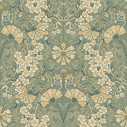 Galerie Wallcoverings Product Code S83113 - Hjarterum Wallpaper Collection - Green Colours - Swedish Floral Design