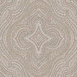 Galerie Wallcoverings Product Code SE20511 - Essentials Wallpaper Collection - Brown Beige Colours - Mehndi Damask Design