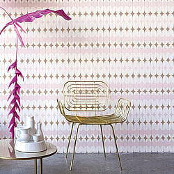 Galerie Wallcoverings Product Code SK21114 - Skandinavia 2 Wallpaper Collection - Pink Gold White Colours - Pink Gold Deco Design
