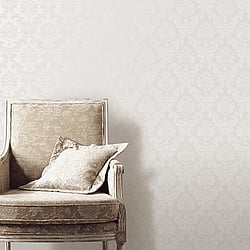 Galerie Wallcoverings Product Code SK34710 - Simply Silks 4 Wallpaper Collection - Pearl Colours - Feathered Damask Design