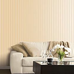 Galerie Wallcoverings Product Code SM30331 - Simply Silks 3 Wallpaper Collection - Dark Cream Colours - Matte Shiny Stripe Design