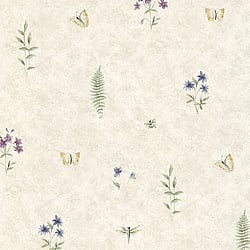 Galerie Wallcoverings Product Code SP21157 - Kitchen Style 3 Wallpaper Collection - Cream Green Yellow Purple Colours - Butterflies and Bees Design