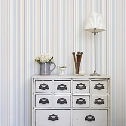 Galerie Wallcoverings Product Code ST36909 - Simply Stripes 3 Wallpaper Collection - Blue Beige Taupe Colours - Step Stripe Design