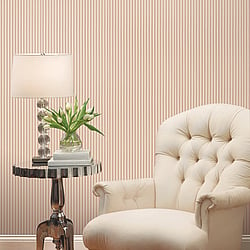 Galerie Wallcoverings Product Code SY33932 - Simply Stripes 2 Wallpaper Collection - Light Ochre Red Colours - Ticking Stripe Design