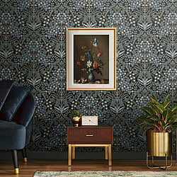 Galerie Wallcoverings Product Code TJ40000 - Mulberry Tree Wallpaper Collection - Black Colours - Winkworth Design