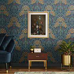 Galerie Wallcoverings Product Code TJ40002 - Mulberry Tree Wallpaper Collection - Blue Colours - Winkworth Design