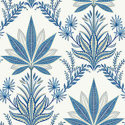 Galerie Wallcoverings Product Code TJ40102 - Mulberry Tree Wallpaper Collection - Blue Colours - Abbey Design
