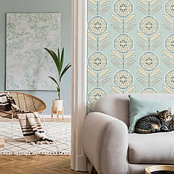Galerie Wallcoverings Product Code TJ40208 - Mulberry Tree Wallpaper Collection - Blue Colours - Batsford Design