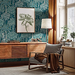 Galerie Wallcoverings Product Code TJ40312 - Mulberry Tree Wallpaper Collection - Teal Colours - Grove Design