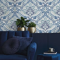 Galerie Wallcoverings Product Code TJ40702 - Mulberry Tree Wallpaper Collection - Blue Colours - Logan Design