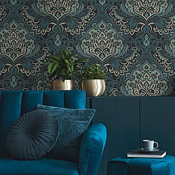 Galerie Wallcoverings Product Code TJ40712 - Mulberry Tree Wallpaper Collection - Blue Colours - Logan Design